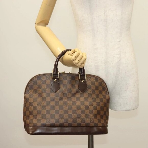 LOUIS VUITTON Damier Ebene Alma Hand Bag N51131 LV Auth 140459 - Picture 1 of 16